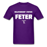 Relationship Status Custom Tee Shirt - Men(White Print) - purple