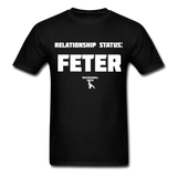 Relationship Status Custom Tee Shirt - Men(White Print) - black