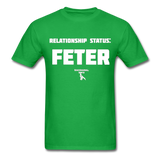 Relationship Status Custom Tee Shirt - Men(White Print) - bright green