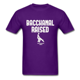 Bacchanal Raised Custom Tee Shirt - Men(White Print) - purple