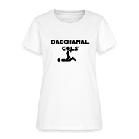 Bacchanal Girls Logo Custom Tee Shirt - Women(Black Print) - white