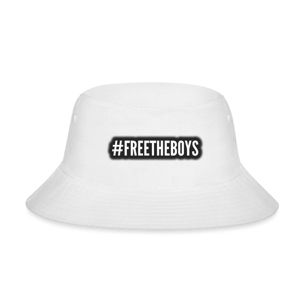 Free Bacchanal Boys Custom Bucket Hat - White - white