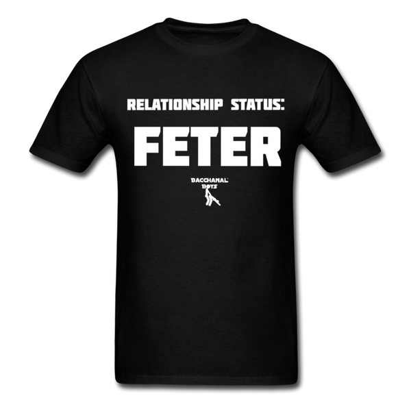 Relationship Status Custom Tee Shirt - Men(White Print) - black